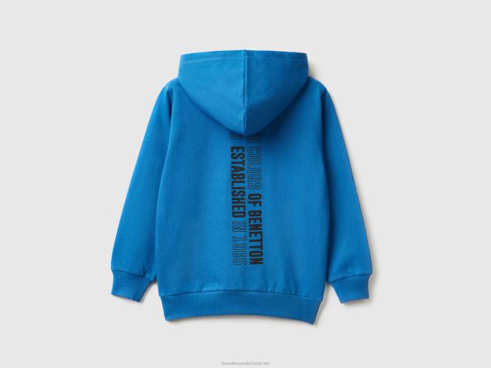 kinderen Benetton Hoodie van 100% katoen helderblauw 4R624861