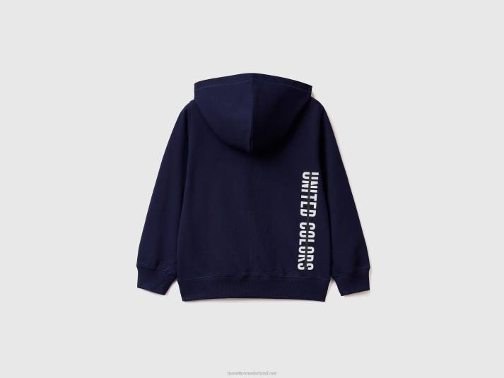 kinderen Benetton hoodie met ritssluiting donkerblauw 4R621810