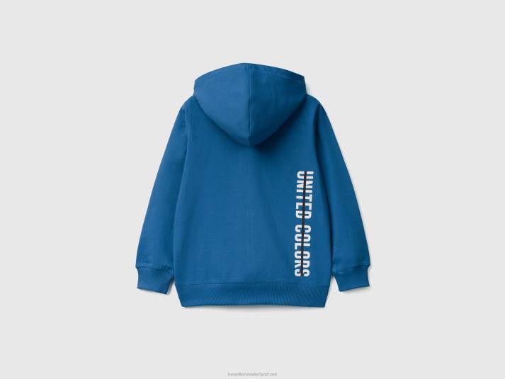 kinderen Benetton hoodie met ritssluiting helderblauw 4R624878