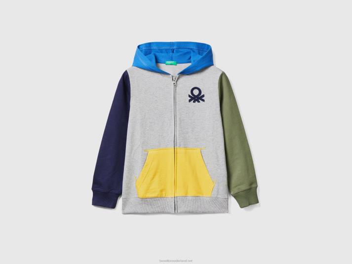 kinderen Benetton hoodie met ritssluiting veelkleurig 4R621860