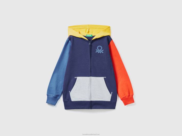 kinderen Benetton hoodie met ritssluiting veelkleurig 4R624841