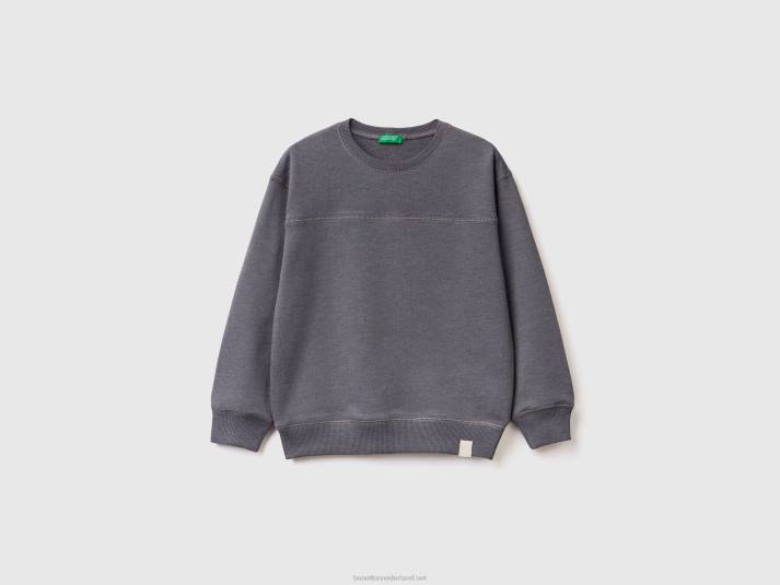 kinderen Benetton pullover van gerecyclede stof donkergrijs 4R624884