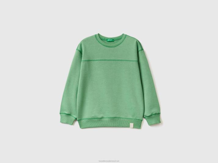 kinderen Benetton pullover van gerecyclede stof licht groen 4R621827