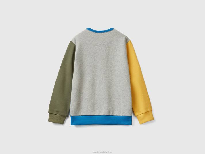 kinderen Benetton sweatshirt met logoprint veelkleurig 4R621863