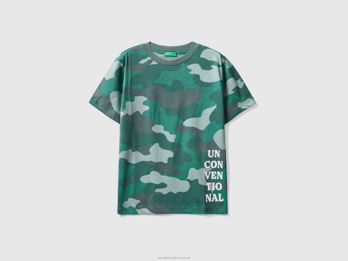 kinderen Benetton T-shirt van 100% katoen met print groente 4R621738