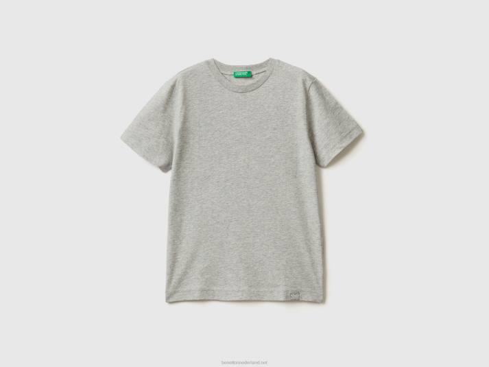 kinderen Benetton T-shirt van biologisch katoen lichtgrijs 4R621784
