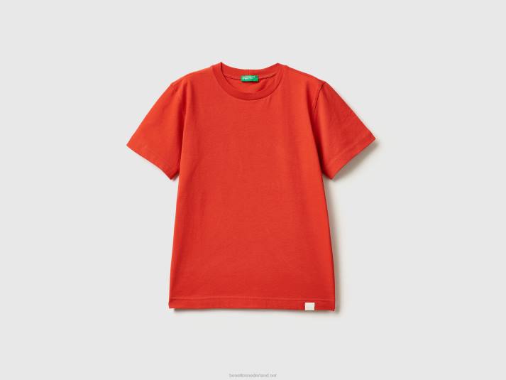 kinderen Benetton T-shirt van biologisch katoen rood 4R624805