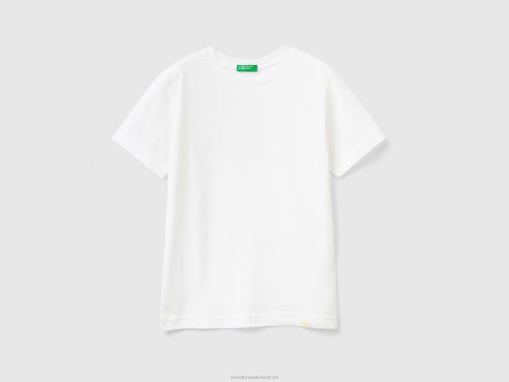 kinderen Benetton T-shirt van biologisch katoen wit 4R621706