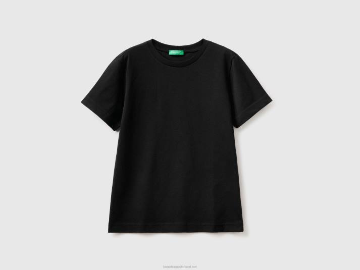 kinderen Benetton T-shirt van biologisch katoen zwart 4R621767