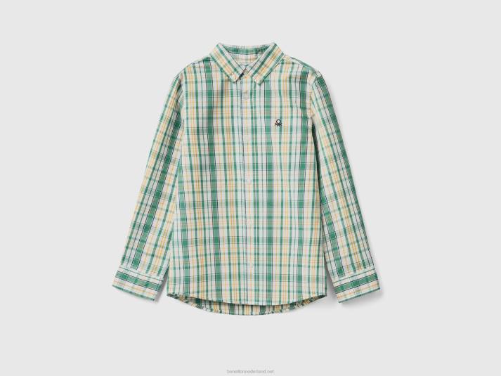 kinderen Benetton sportief overhemd van 100% katoen veelkleurig 4R621742