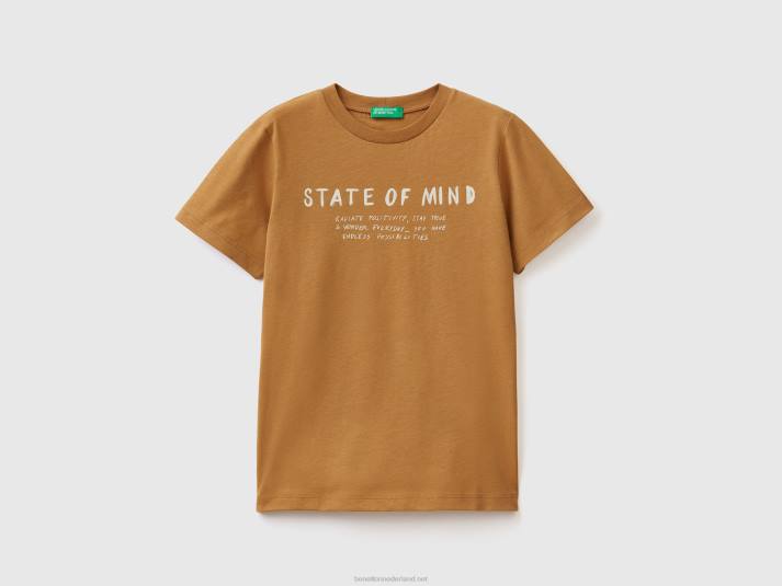 kinderen Benetton t-shirt van zuiver katoen met print kameel 4R621787