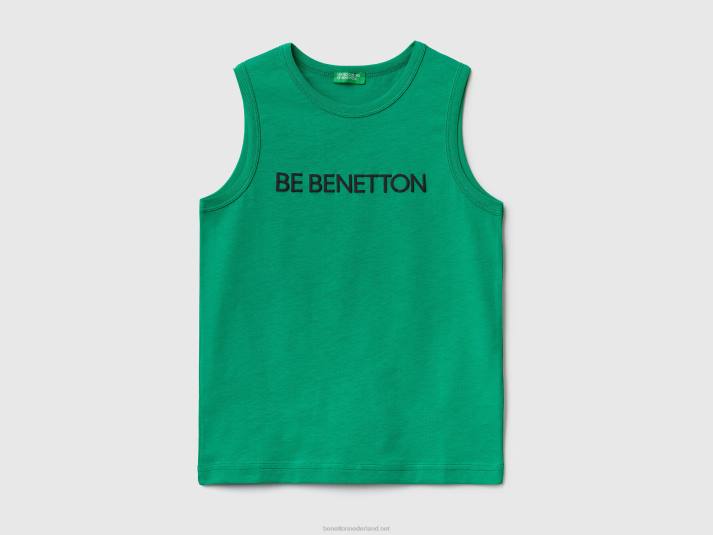 kinderen Benetton tanktop van 100% biologisch katoen met logo groente 4R624784