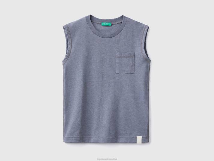 kinderen Benetton tanktop van gerecyclede stof donkergrijs 4R621678