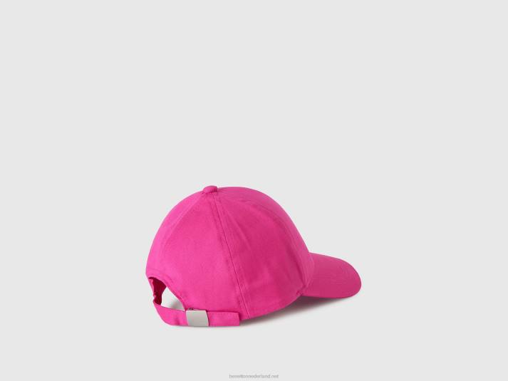 kinderen Benetton katoenen hoed met rand fuchsia 4R622798