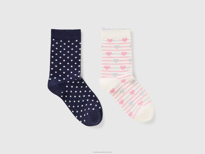 kinderen Benetton patroon sokken set veelkleurig 4R622749
