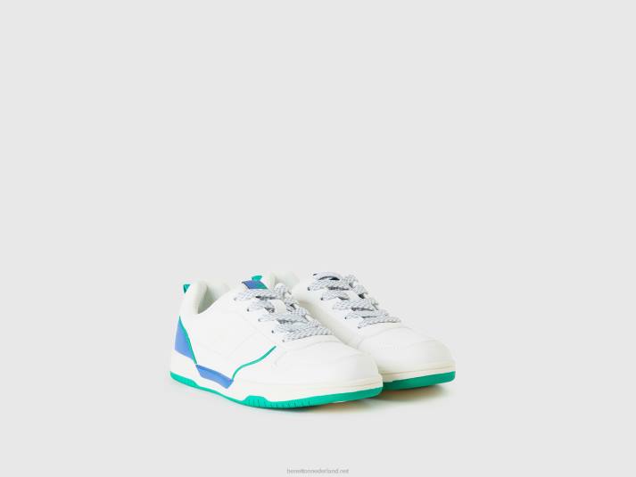 kinderen Benetton veelkleurige sneakers wit 4R622796
