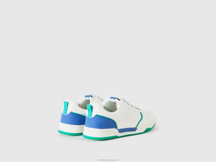 kinderen Benetton veelkleurige sneakers wit 4R622796