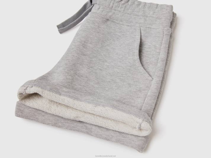 kinderen Benetton 100% katoenen joggingbroek lichtgrijs 4R622687