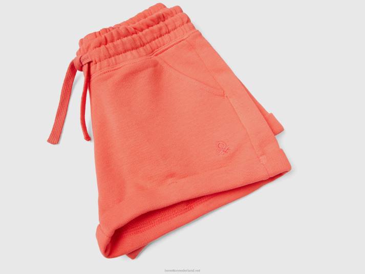 kinderen Benetton 100% katoenen joggingbroek oranje koraal 4R622633
