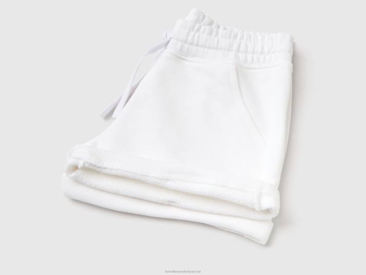 kinderen Benetton 100% katoenen joggingbroek wit 4R622709