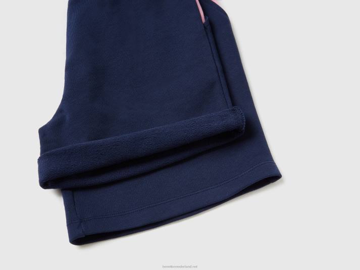 kinderen Benetton 100% katoenen sweatbermuda's donkerblauw 4R622694