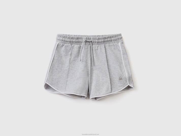 kinderen Benetton Short van 100% katoen met trekkoord lichtgrijs 4R622636