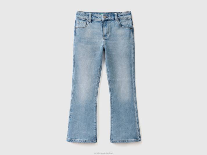 kinderen Benetton flared jeans met vijf zakken hemelsblauw 4R625452
