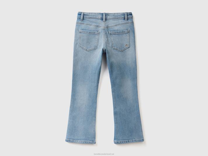 kinderen Benetton flared jeans met vijf zakken hemelsblauw 4R625452