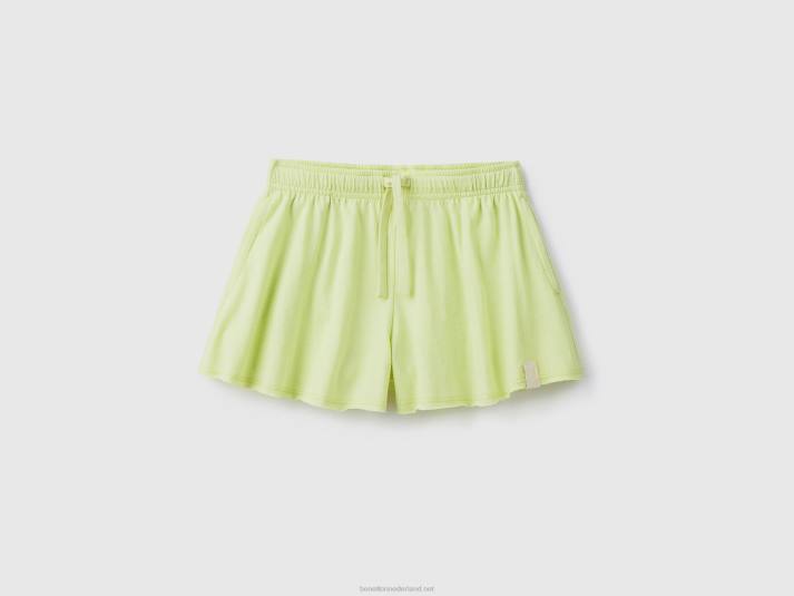 kinderen Benetton korte broek van gerecyclede stof Neon Geel 4R622714