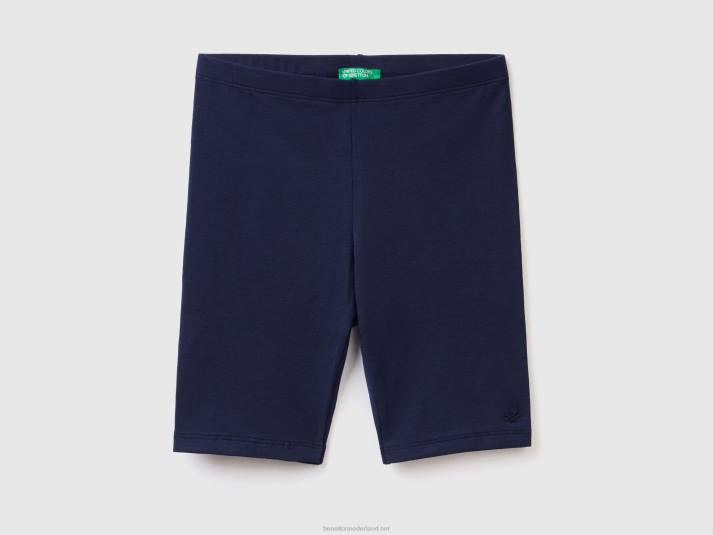 kinderen Benetton korte broek van stretchkatoen donkerblauw 4R622668