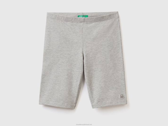 kinderen Benetton korte broek van stretchkatoen lichtgrijs 4R625464