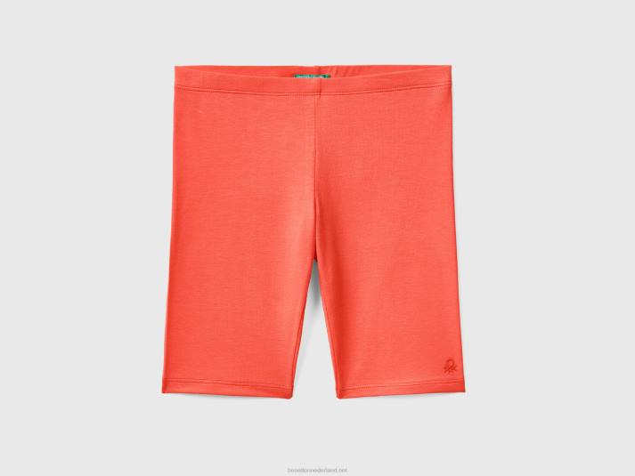 kinderen Benetton korte broek van stretchkatoen rood koraal 4R622653