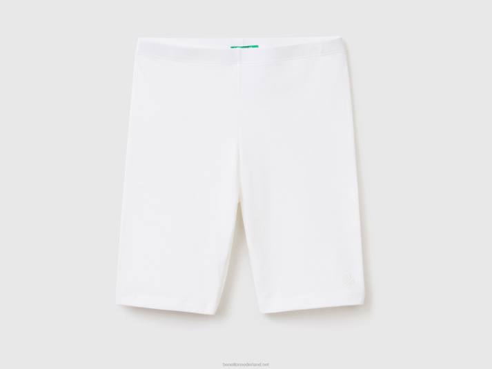 kinderen Benetton korte broek van stretchkatoen wit 4R625476