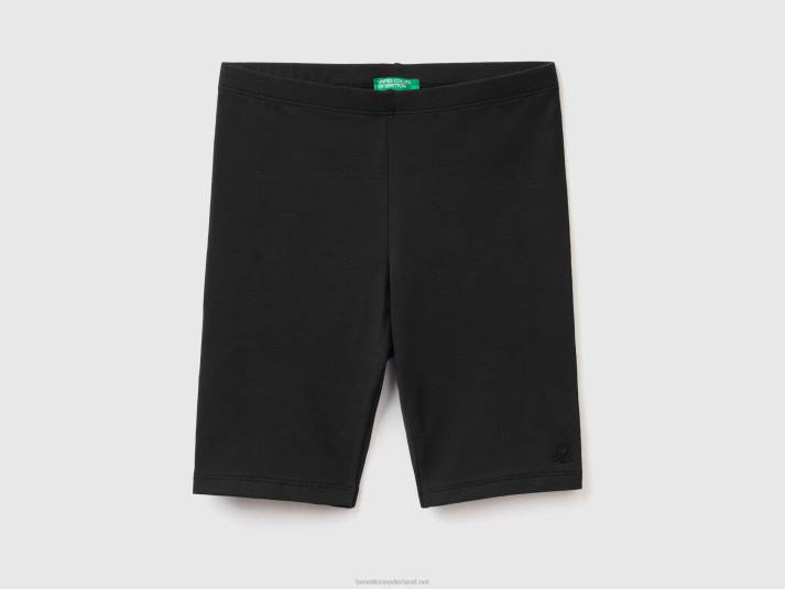 kinderen Benetton korte broek van stretchkatoen zwart 4R622715
