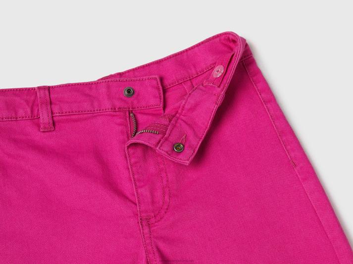 kinderen Benetton palazzo broek van stretchkatoen fuchsia 4R625455