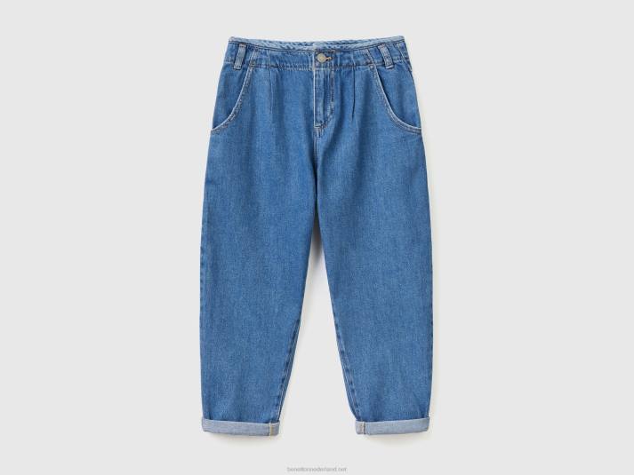 kinderen Benetton slouchy fit spijkerbroek donkerblauw 4R625471