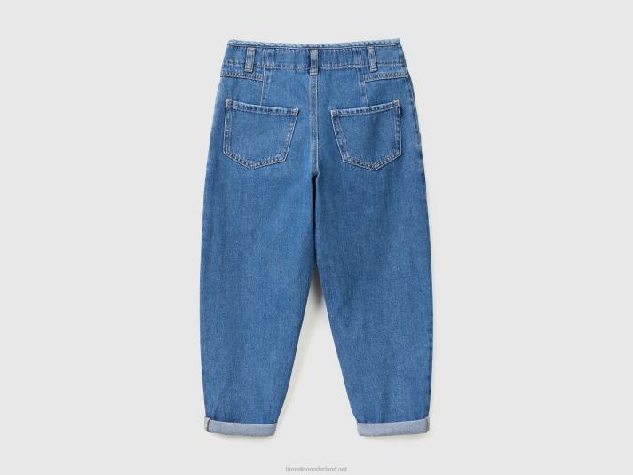 kinderen Benetton slouchy fit spijkerbroek donkerblauw 4R625471