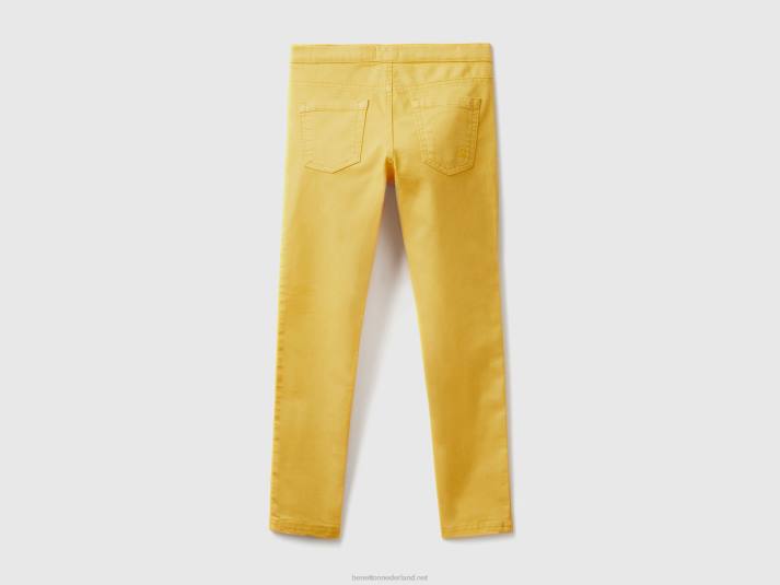 kinderen Benetton superskinny broek geel 4R622674