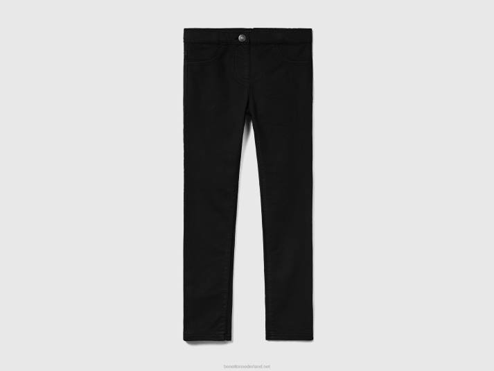 kinderen Benetton superskinny broek zwart 4R625478