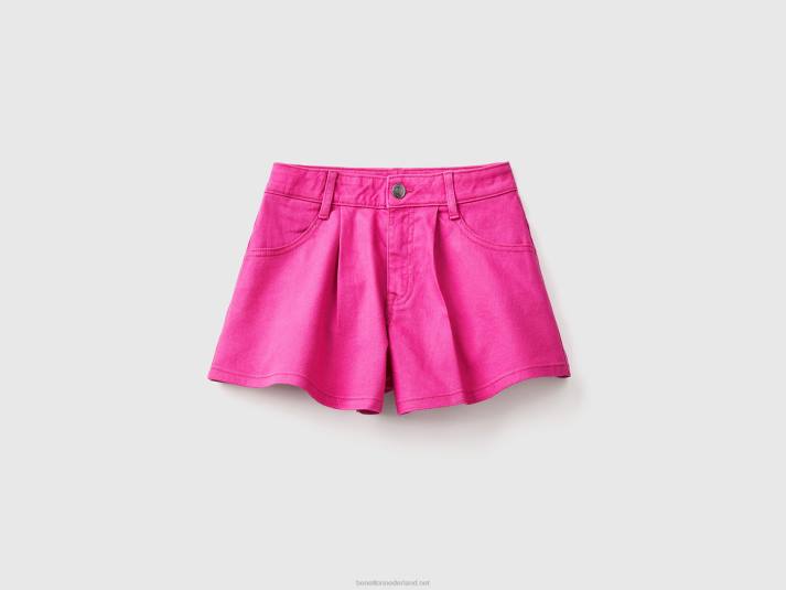 kinderen Benetton vlinder korte broek fuchsia 4R625450