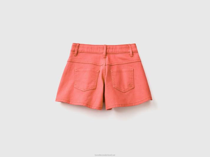 kinderen Benetton vlinder korte broek oranje koraal 4R625474