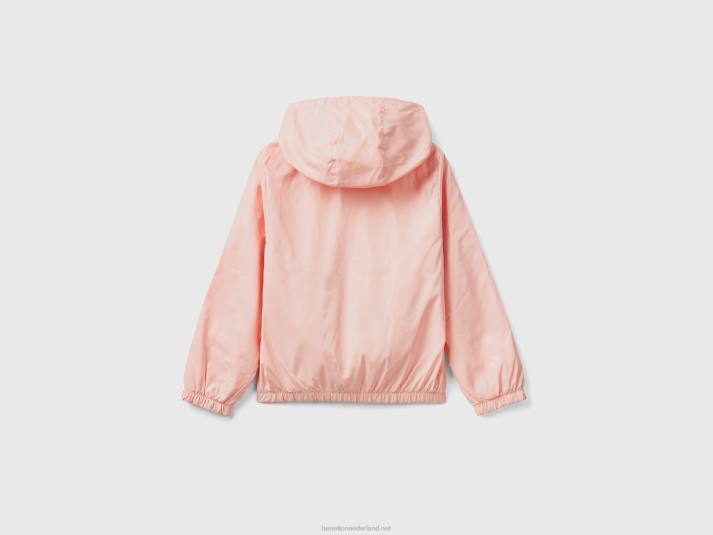 kinderen Benetton licht "regenbeschermer" jack zacht roze 4R622432