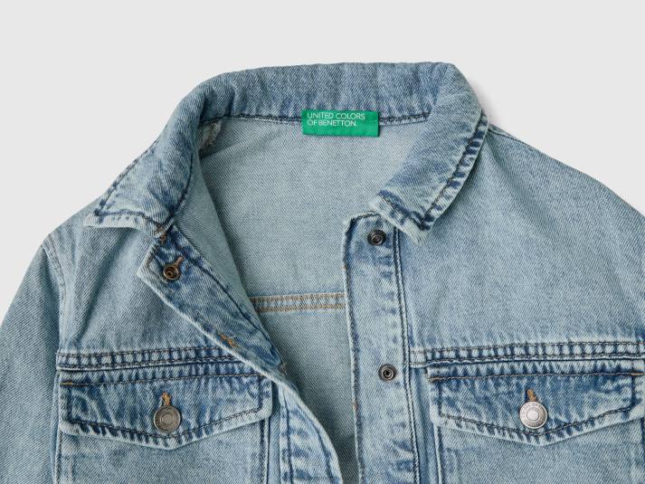kinderen Benetton spijkerjasje met zakken hemelsblauw 4R622423