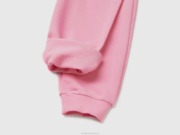 kinderen Benetton joggingbroek met logo roze 4R622685