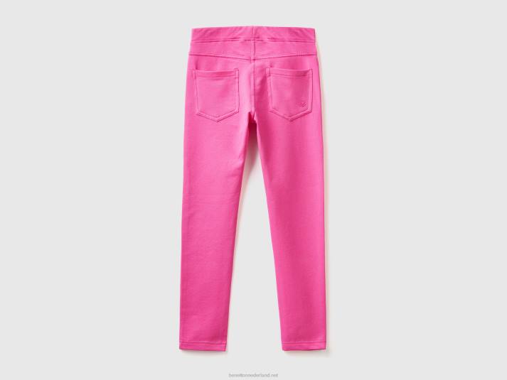 kinderen Benetton stretch sweatstof jegging fuchsia 4R625460