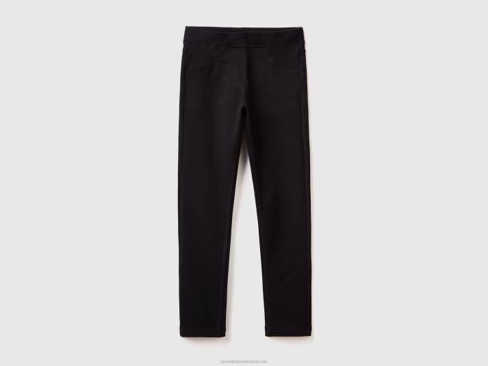 kinderen Benetton stretch sweatstof jegging zwart 4R625482