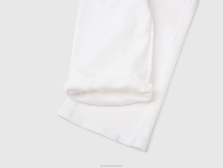 kinderen Benetton sweat palazzo broek wit 4R622675