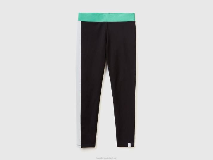 kinderen Benetton legging met colourblocking zwart 4R622589