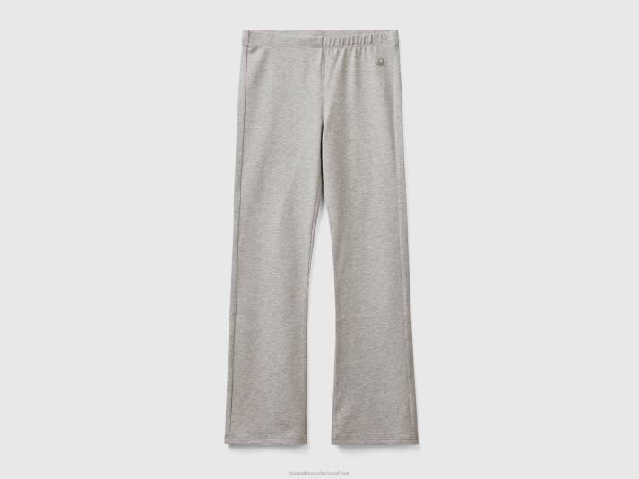 kinderen Benetton wijd uitlopende legging van stretchkatoen lichtgrijs 4R622581
