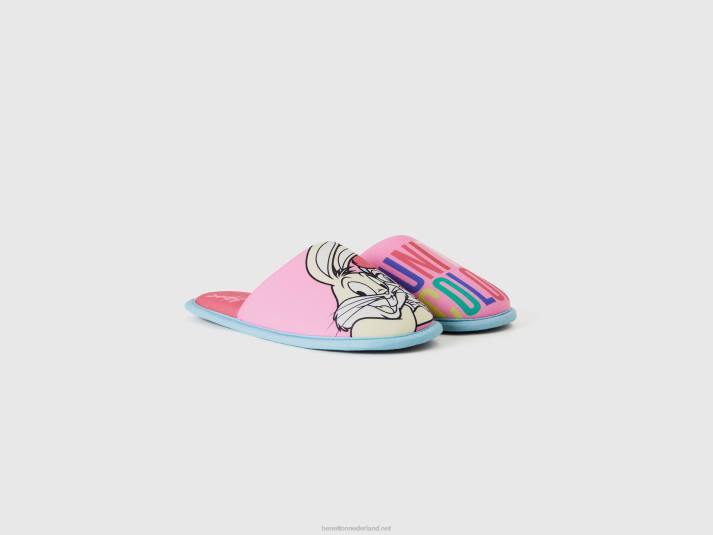 kinderen Benetton bugs bunny & lola pantoffels roze 4R622778